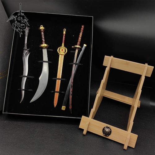 Skyrim Sword Game Weapon Model Mini Swords 4 In 1 Gift Box - Picture 2 of 11