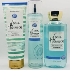 Bath  Body Works Lot of 3 COASTAL HYDRANGEAS Mist/Body Cream/Shower Gel HTF