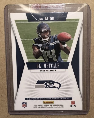 2019 RARE DK Metcalf Rookie Auto SP 6/50 Passing The Torch Seattle Seahawks $$$ - Picture 2 of 2