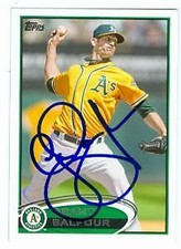 Grant Balfour autographed baseball card (Oakland Athletics) 2012 Topps #652