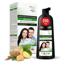 Champu Para Cubrir Canas Cabello Negro Hierbas Naturales Brillo NUEVO