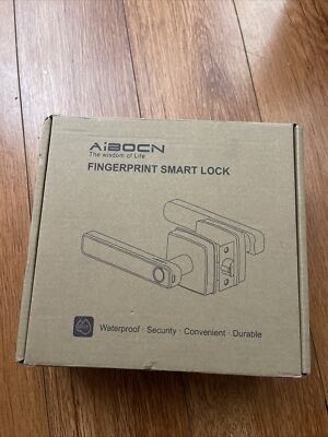 AIBOCN Smart Door Lock Bluetooth APP Control Fingerprint Door handle With Key