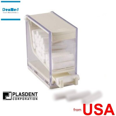 PLASDENT Push Style Cotton Roll Dispenser- #209CRD- 1- Color: WHITE 001-209CRD