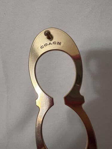 Coach Signature Buckle Belt, 25 Mm MSRP $128 Gold Red Size Large - Picture 4 of 8