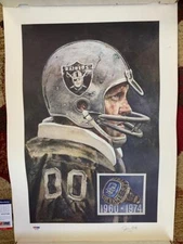 Jim Otto Poster Print Litho AUTO SIGNED Autograph PSA/DNA Football COA Raiders