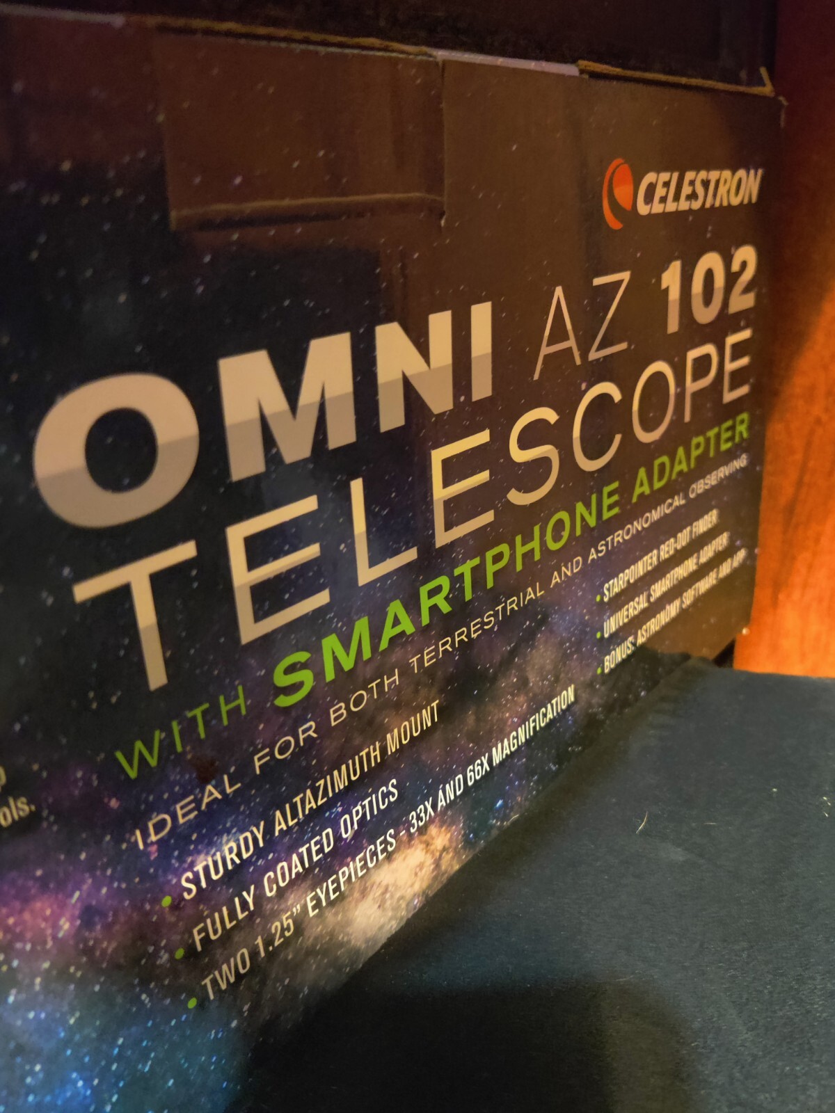 Celestron Omni AZ 102 102mm/f6.5 Reflector Telescope with Smartphone