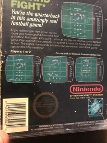 10-Yard Fight Nintendo NES Very RARE In Box W Styrofoam Sleeve NES BLACK LABEL