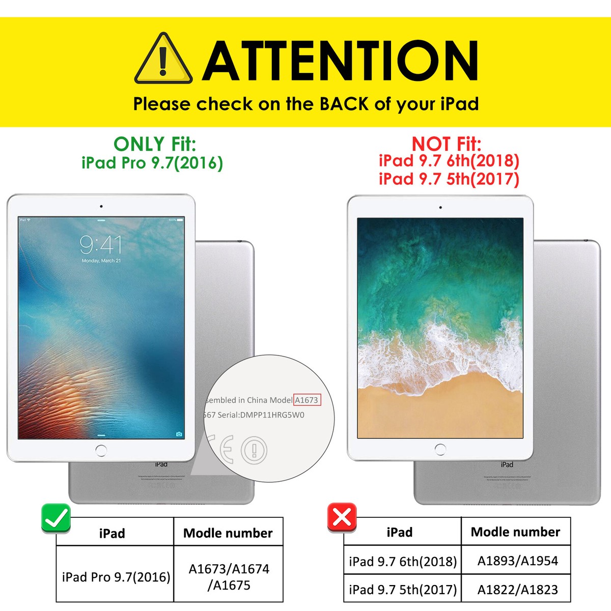 JETech Case for iPad Pro 9.7-Inch 2016 Model (Not for iPad 9.7 5/6