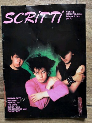 Ultra Rare German New Wave Magazine Scritti 2/1983 The Cure Cover
