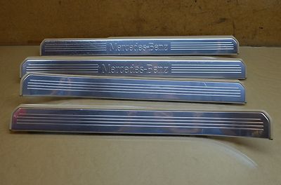 07-12 W221 MB S550 DOOR SILL SCUFF PLATES TRIM STEP INNER FRONT & REAR SET #3