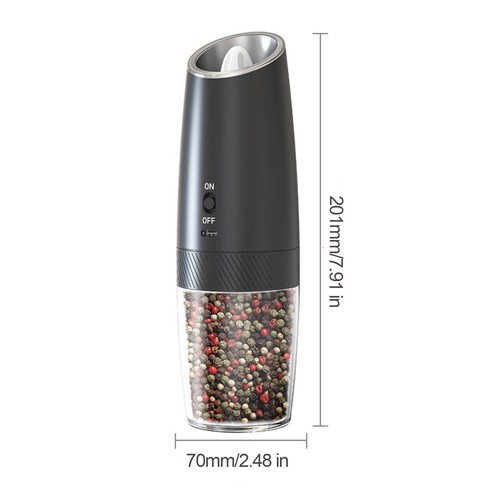 Electric Salt & Pepper Grinder Set Mill Shakers Adjustable Easy Filling Black * - Picture 2 of 11