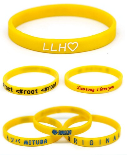 Ultra Thin Personalized Silicone Bracelets Custom Rubber Wristbands Events Gifts - Picture 13 of 28