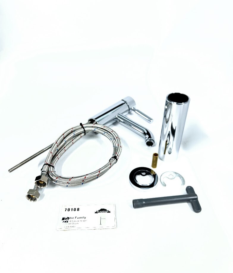 SCANDVIK 70108, Nordic Raised Deck Mount Basin Mixer ( Cosmetic Damage )