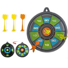 9'' Magnetic Double Sided Safe Dart Board Kids Party Game Xmas Gift With 3 Darts