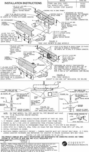 Enganche de remolque Reese para furgoneta Ford E150 E250 E350 95-02 con kit de arnés de cableado - Imagen 6 de 7