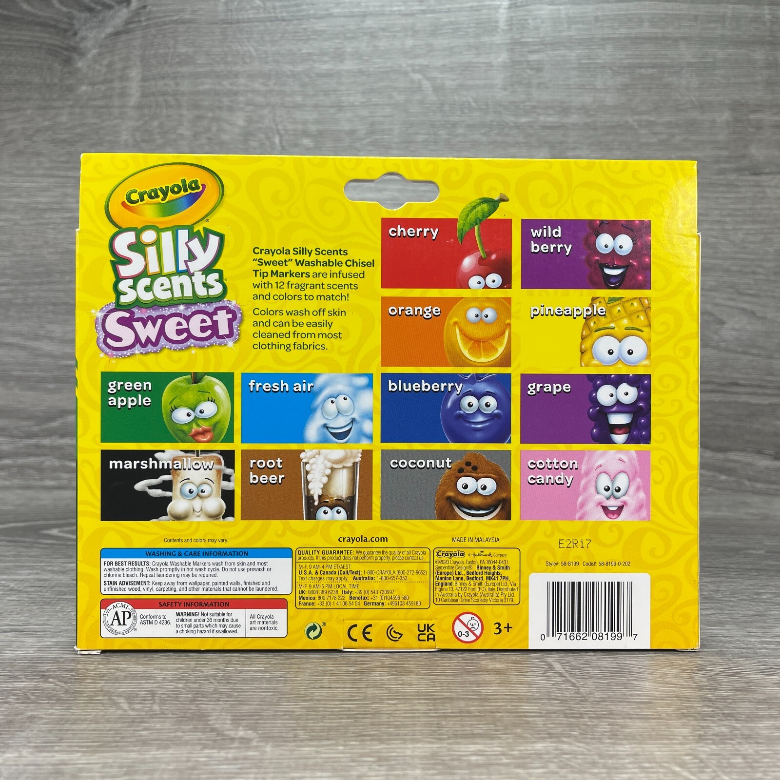 Crayola Silly Scents Scented Markers, Washable Markers, 12 Count, Gift for Kids
