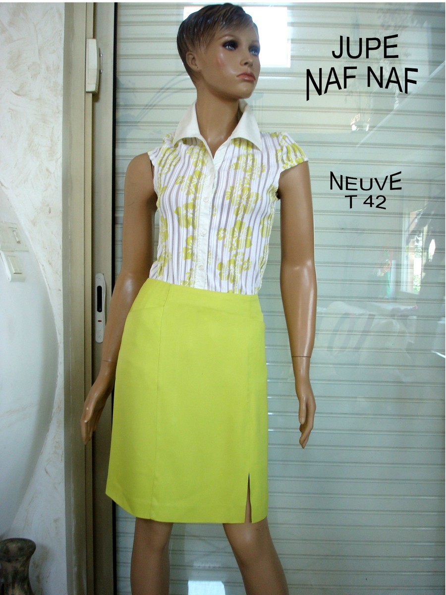 Tunique NAF NAF Femme Dentelle Rouge Taille 38/40 - Polyester, Occasion Parfait état