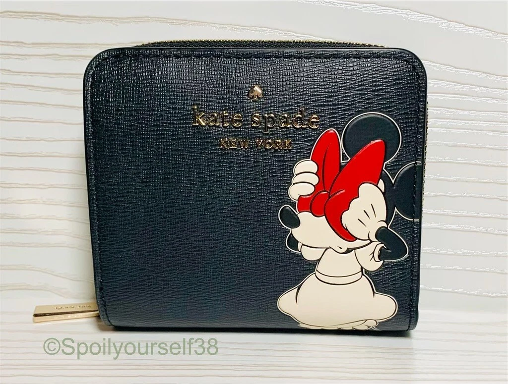 Disney Women's Minnie Mouse Zip Around Wallet All-Over Character Print Wristlet