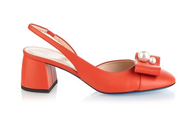 Authentic Loriblu Leather Italian Designer Sandals Orange New Collection