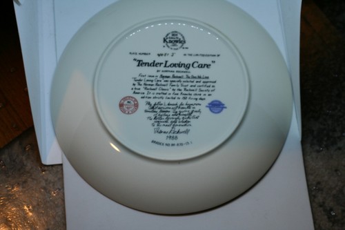 Nrman Rockwell collector plate Tender Love & Care plate #4081 j made 1988 excell - Picture 3 of 3