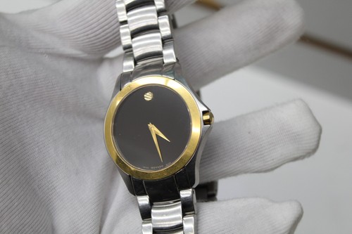 MOVADO MASINO Military MENS TWO TONE STAINLESS STEEL WATCH - Picture 10 of 13