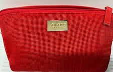 Shiseido RED 7.5"x4.5"x2.5" Cosmetic Makeup Bag/Pouch w/Zipper NEW AUTHENTIC PIC