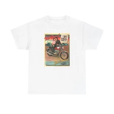 Retro Motorcycle Tee, Vintage Bonneville T-Shirt, 1977 Magazine Ad Shirt,