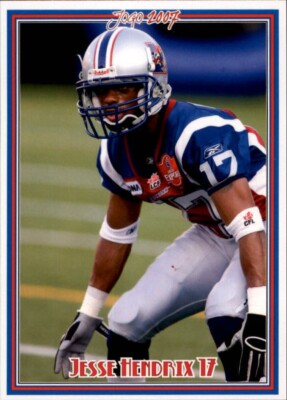 2007 Jogo CFL #22 Jesse Hendrix Rookie - Montreal Alouettes - Eastern Washington