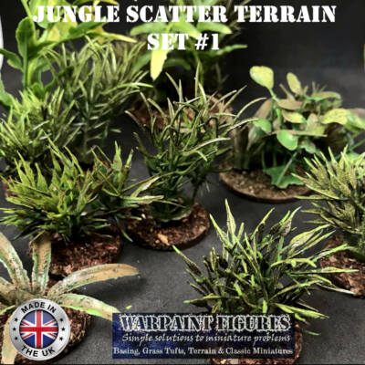 Wargaming Dschungel Scatter Gelände Sets handgefertigt für Bolt Action 40K COC 28 mm