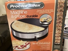 Proctor Silex Electric CREPE MAKER 13” Nonstick Griddle - New/Open box/Tested