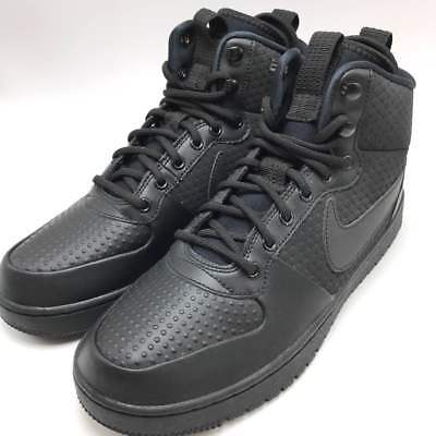 nike court borough mid winter triple black