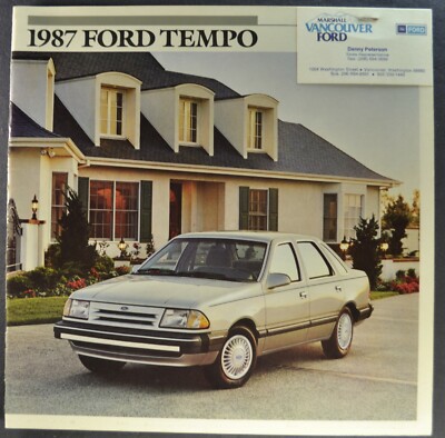 1987 Ford Tempo Catalog Sales Brochure Sport GL LX AWD Nice