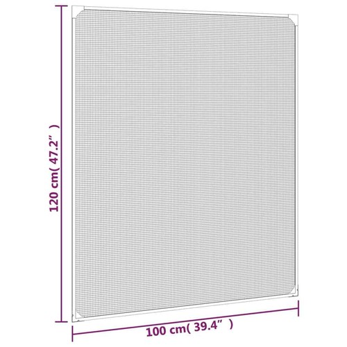 vidaXL Magnetic Insect Screen for Windows White 100x120 cm 2BB - Picture 8 of 8