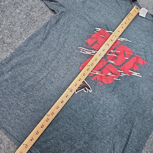 Atlanta Falcons T-Shirt Men XL Dark Grey Rise Up 2017 Front Print Graphic NFL - Picture 7 of 14