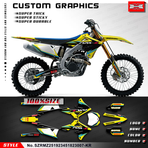 Racing Graphics Decals Stickers for SUZUKI RMZ 250 RMZ 450 2018-2024 Accessory - Picture 1 of 9