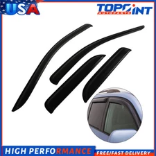 Dark Black Wind Deflectors Window Visors 4p For 02-09 Dodge Ram 1500 Quad Cab