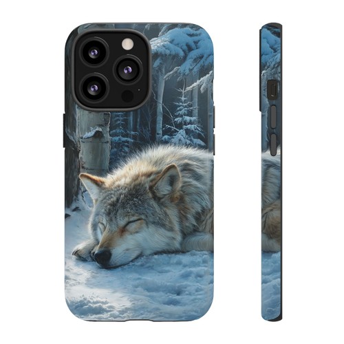 Wolf Sleeping Snowy Forest Phone Case for iPhone, Samsung Galaxy, Pixel - 第 99/240 張圖片