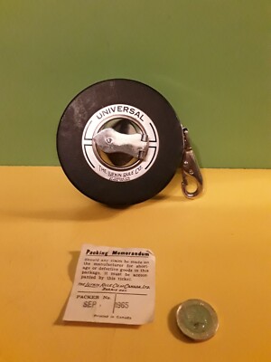 Vintage Lufkin Universal Ölmessband 50 Fuß 