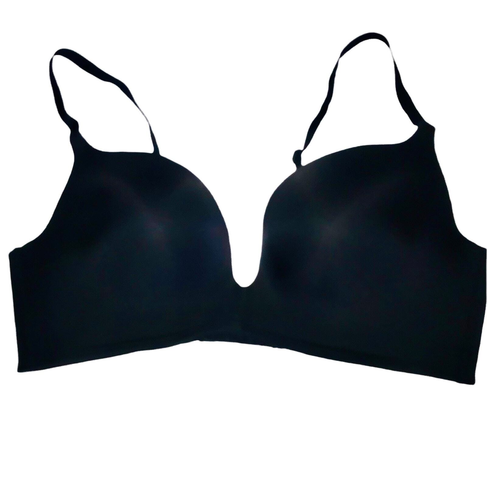 Maidenform Black Satin Soft Cup Full Coverage Bra Size 34C