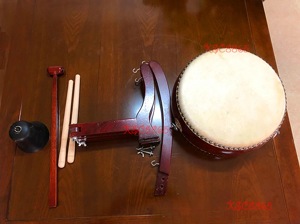 Tambor Japonés Tambor Budista Taoísta Tambor Templo Campana Zen Tambor Meditación Foto 3 de 4