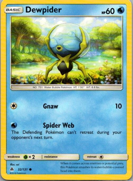 Dewpider 32/131 Common Forbidden Light Pokemon Lightly Played
