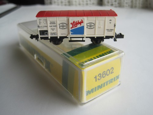 Minitrix Spur N 13602: ged. Güterwagen „Libby´s“, DRG, Ep. II, OVP; unbespielt | Condition: Neu