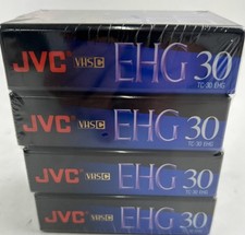 4 New Sealed JVC VHSC High Energy Magnetite Ep Mode 90 min TC-30 EHG Compact VHS