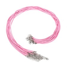 20Pcs Waxed Necklace Cord Bulk Pink 2mm Dia 24" Necklace String Rope