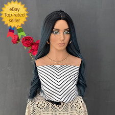 Realistic Female Mannequin Head with Shoulders for Wigs Earrings Hats Display