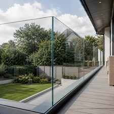 Frameless Glass Balustrade Components Satin Aluminium Channel Gasket End Cap