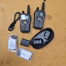 2 Midland X TALKER T71A Walkie Talkies w/ Batteries  Charging Base.