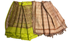 Indian Women Wrap Dress Sari Sewing Crafted Material Weaving Used Silk Lots Sari