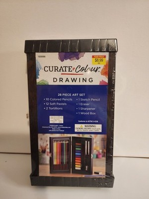 Curate Colour 28 Piece Art Set W/ Wooden Box
