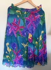 Anne Crimmins for UMI Collections silk Skirt See Life Multicolored A- Line Boho